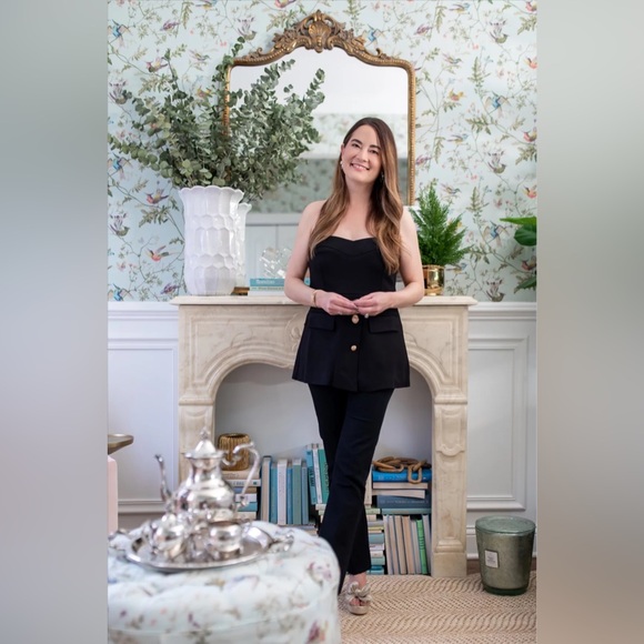 Tuckernuck NEW Black Noir Marnie Strapless Preppy Top Size Small - Picture 2 of 8